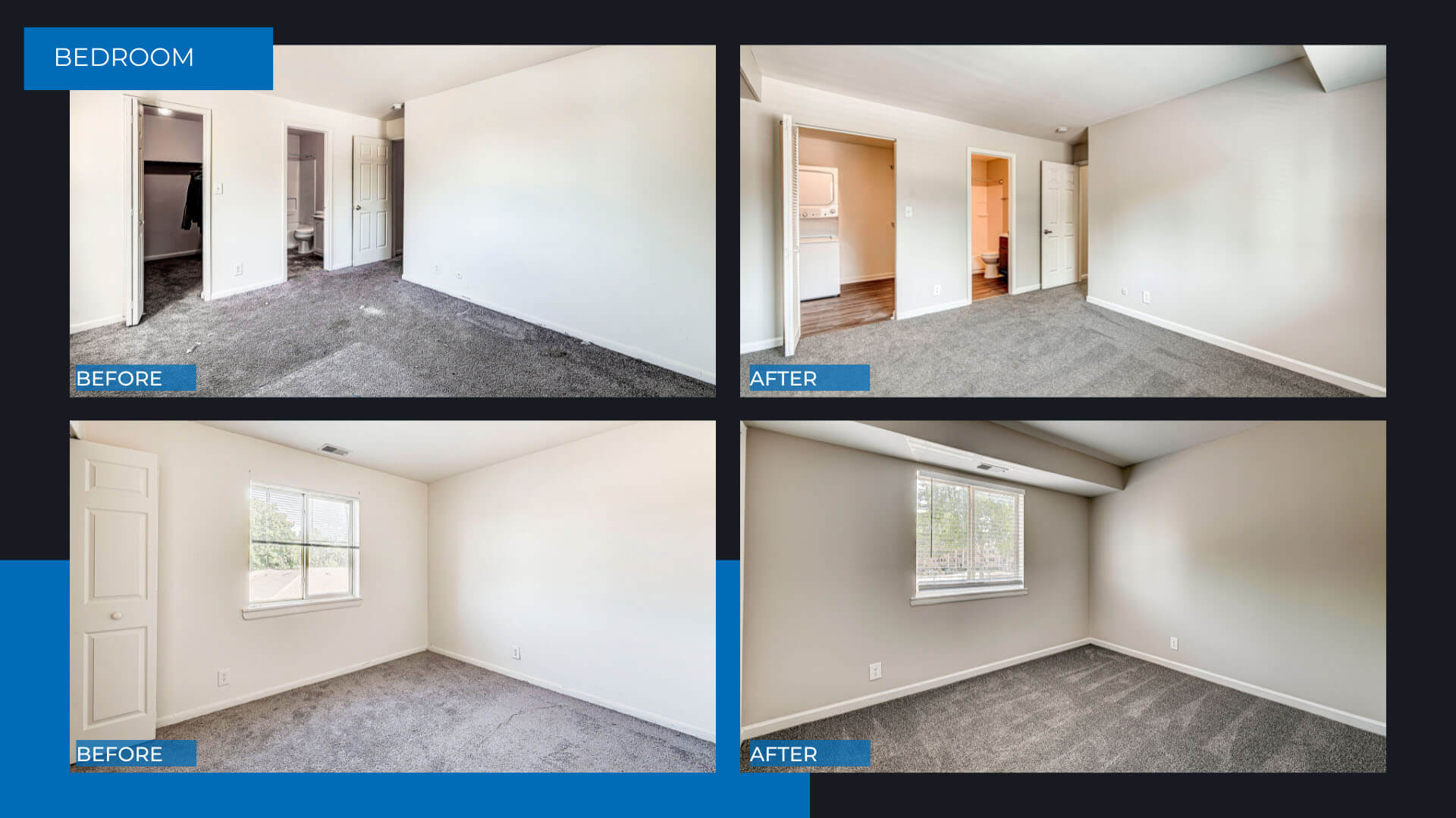 bedroom before and after